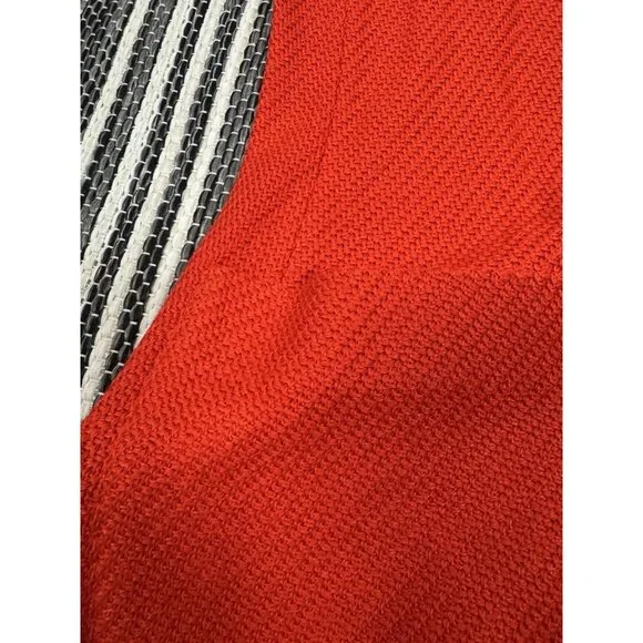 NEW St. John Red Wool Knit Jacket Blazer One Button Womens 10 MSRP $1695